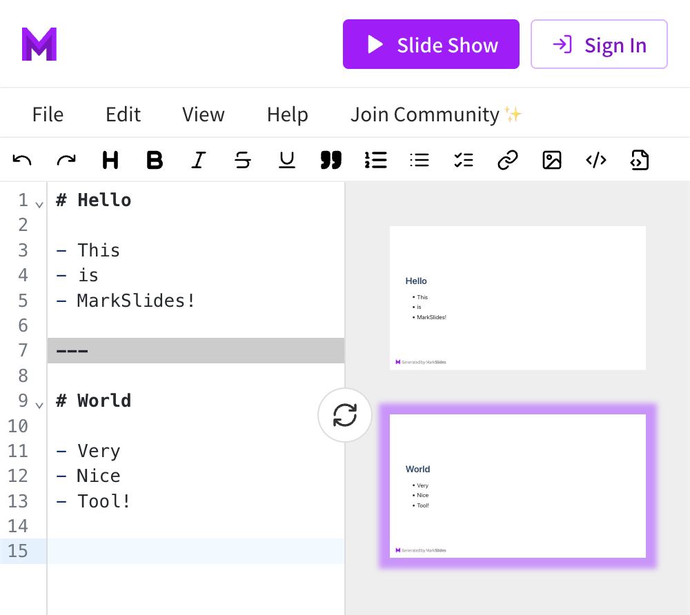 MarkSlides